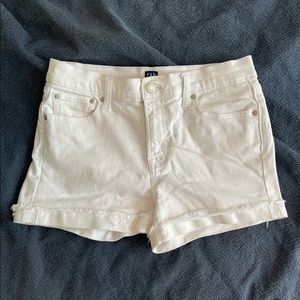 Gap white denim shorts